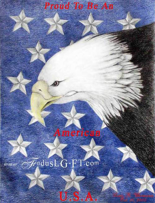 Proud USA Eagle Print