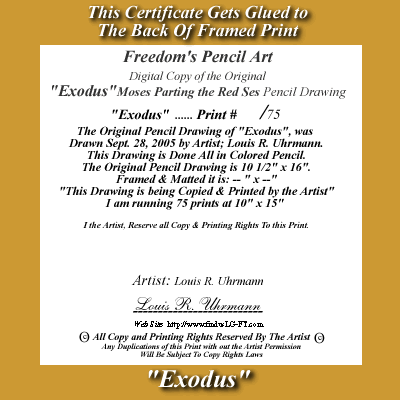 Exodus Certificate