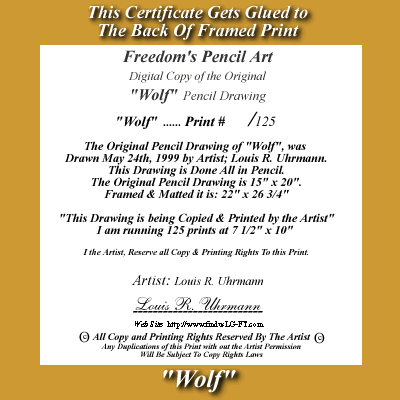 Wolf Certificate